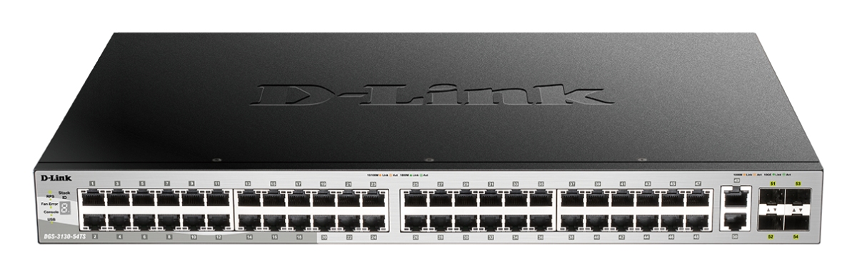 D-Link DGS-3130-54TS L3 Stackable Managed switch, 48x GbE, 2x 10G RJ-4