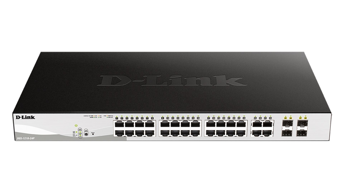 D-Link DGS-1210-24P, 24 PoE 10/100/1000 Base-T port + 4 TP/SFP Combo P
