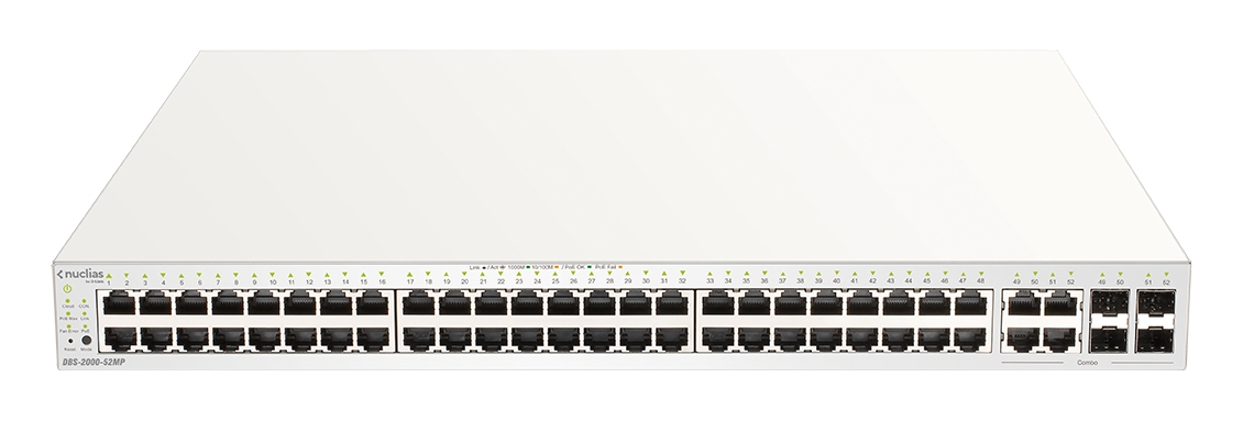 D-Link DBS-2000-52MP 52xGb PoE+ Nuclias Smart Managed Switch 4x1G Comb