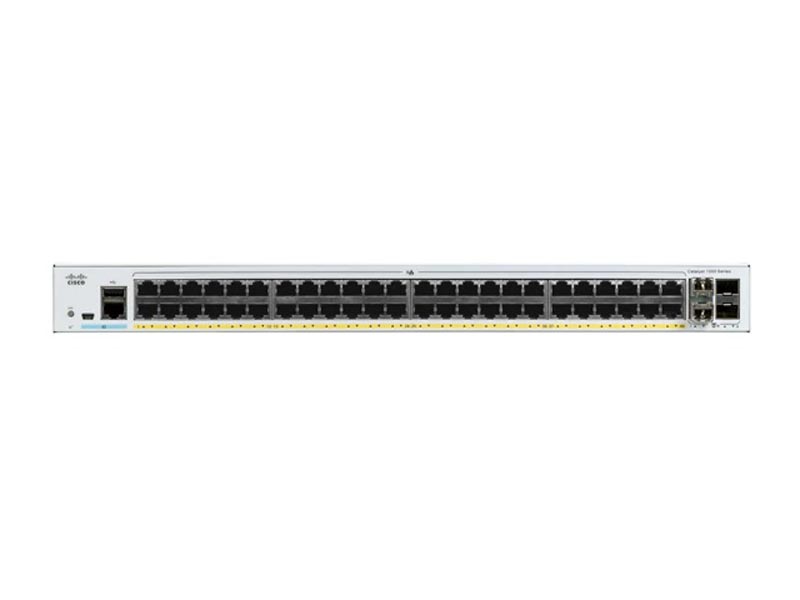 Catalyst C1000-48P-4G-L, 48x 10/100/1000 Ethernet PoE+ and 370W PoE bu