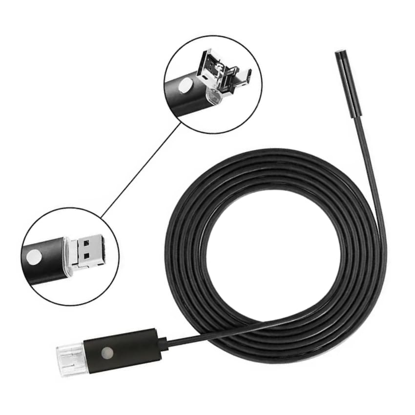 W-Star USB endoskopická kamera 1280x960, kabel 2m, průměr 8mm a zrcátk