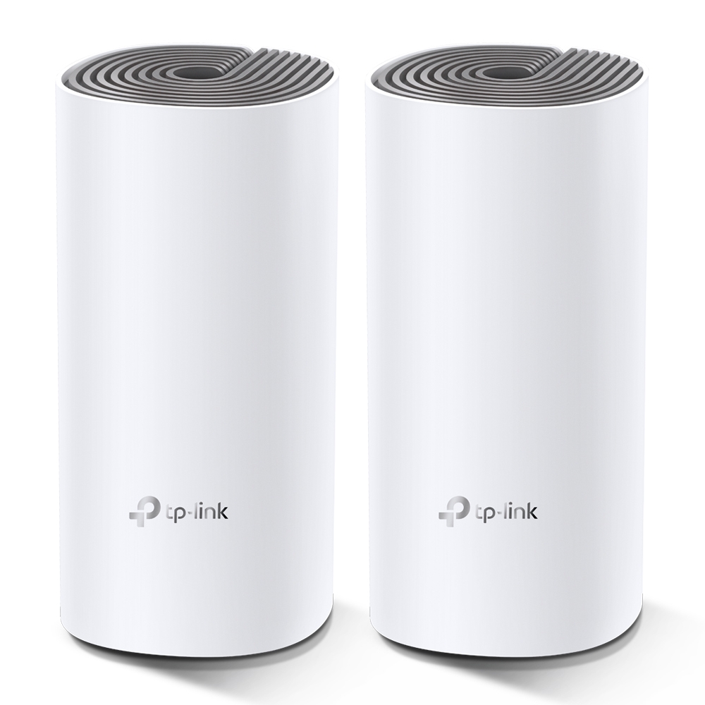 TP-Link AC1200 Whole-home Mesh WiFi System Deco E4(2-pack), 2x10/100 R
