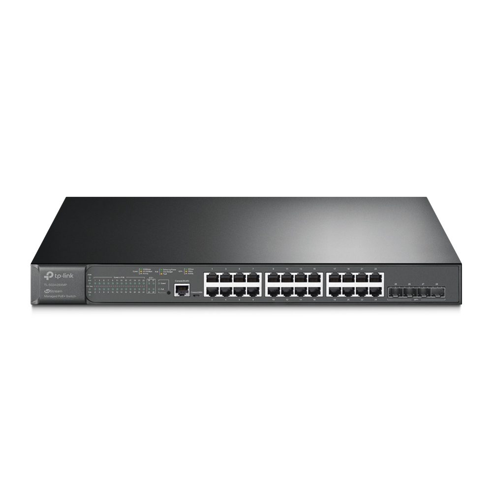 TP-Link TL-SG3428XMP 24Gb 4x10G SFP+ Managed L2+ switch 384W POE+ Omad