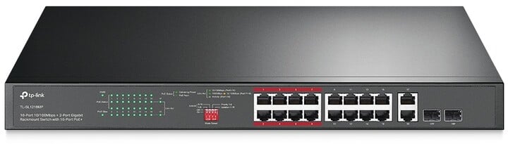 TP-Link TL-SL1218MP ver.2 16xFE 2xGb 2xSFP Unmanaged CCTV Switch 150W