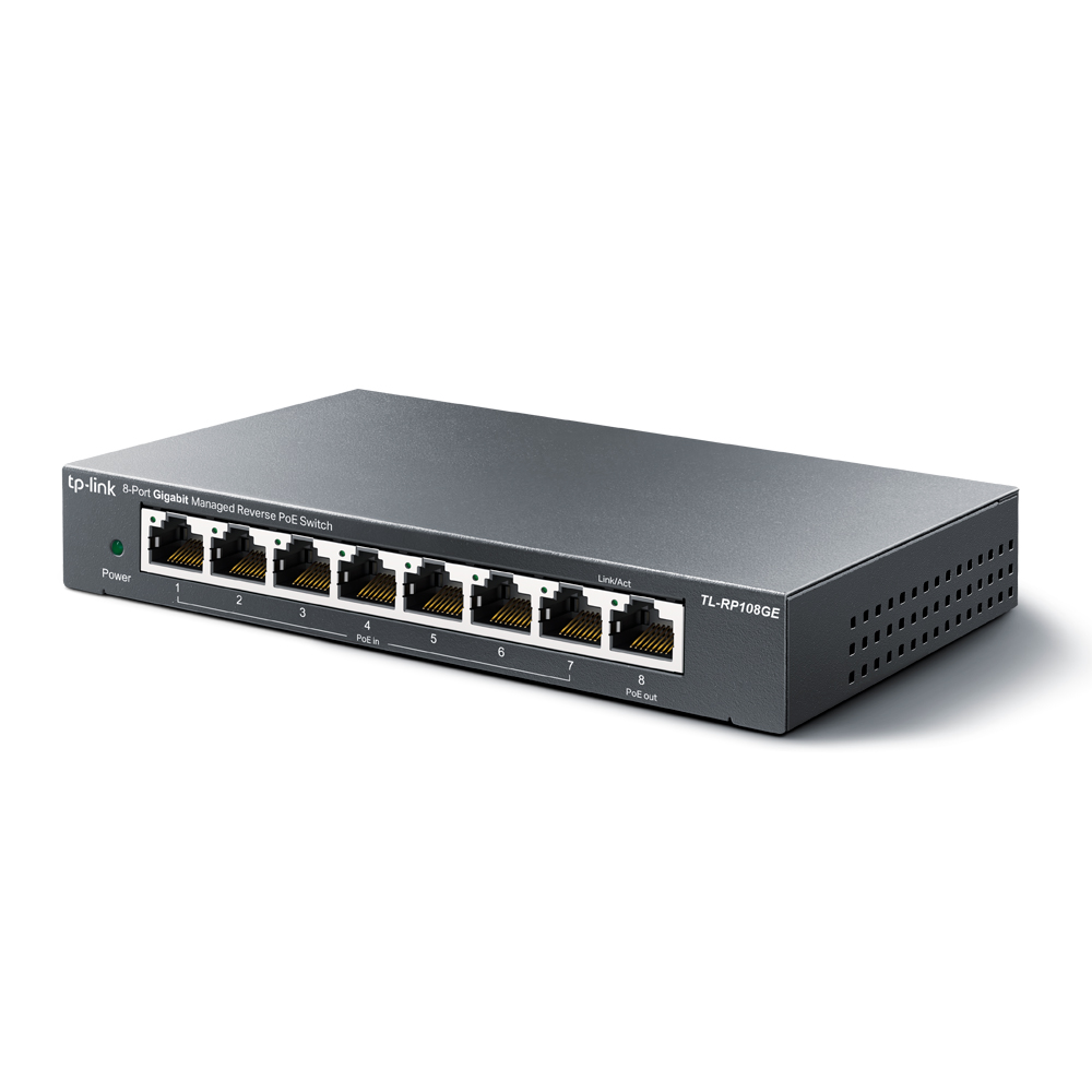 TP-Link TL-RP108GE easy smart switch, 7xGb passive POE-in, 1xGb pas.PO