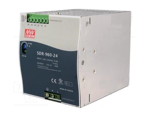 MEANWELL - SDR-960-24 - Průmyslový napájecí spínaný zdroj 24V 960W na