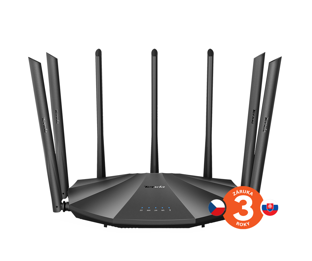 Tenda AC23 WiFi AC Router 2100Mb/s, 1x GWAN, 3x GLAN, VPN, IPv6, 7x 6d