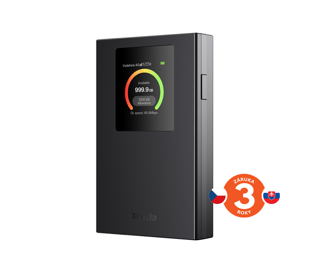 Tenda 4G185v4 4G LTE Mobile AX300 Wi-Fi batérie modem router, LCD, WPA