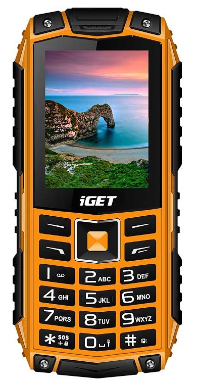 iGET Defender D10 Orange - odolný telefon IP68, DualSIM, 2500 mAh, BT,