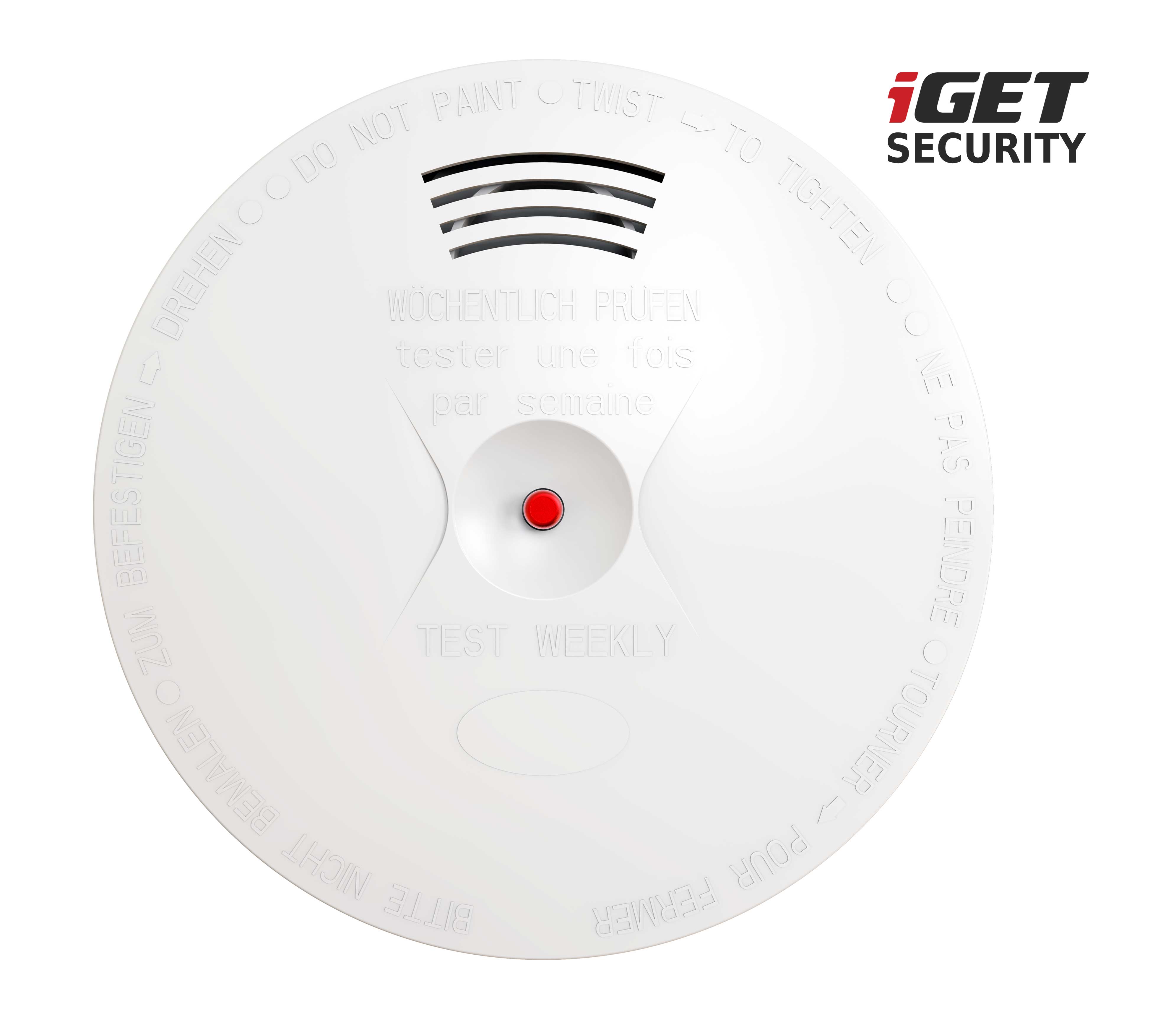 iGET SECURITY EP14 - bezdrát. senzor kouře, norma EN14604:2005, samost