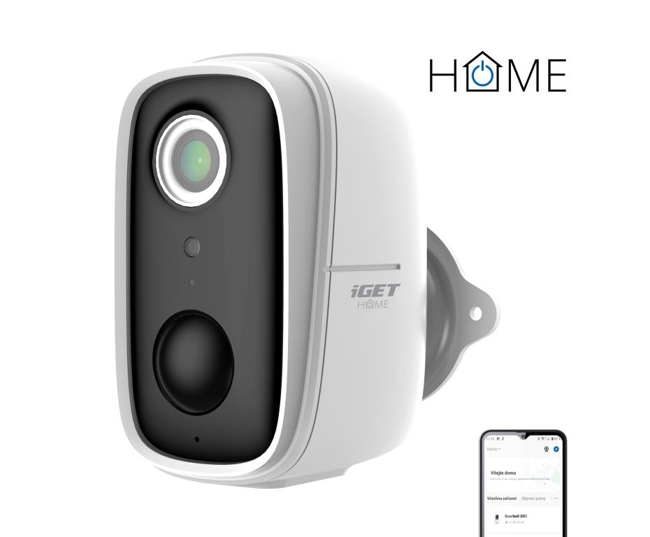 iGET HOME Camera CS9 Battery - WiFi IP FullHD 1080p kamera, noční vidě