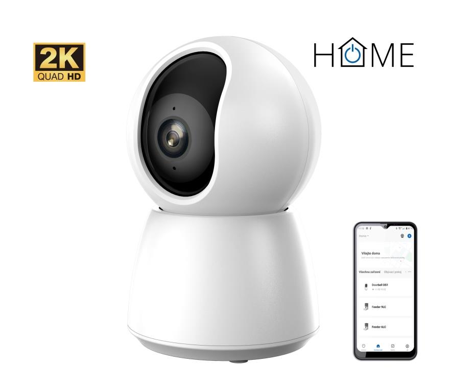 iGET HOME Camera CS4 White - WiFi 2K IP kamera, noční vidění, audio, R