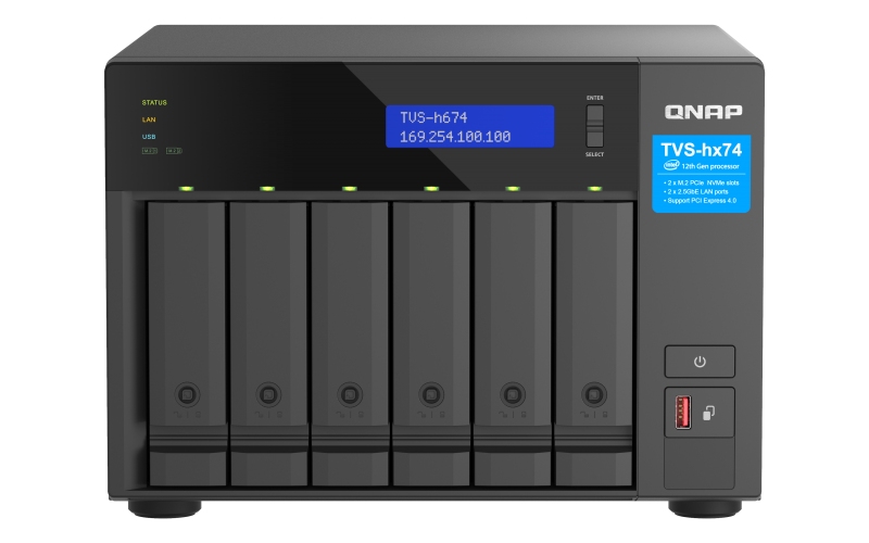 QNAP TVS-h674-i3-16G (4core 4,3GHz, ZFS, 16GB RAM, 6x SATA, 2x M.2 NVM