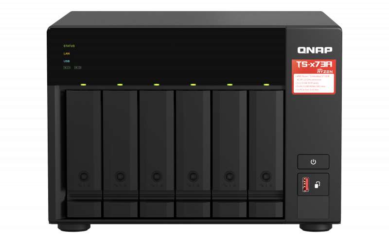 QNAP TS-673A-8G (Ryzen 2,2GHz / 8GB RAM / 6x SATA / 2x M.2 NVMe slot /