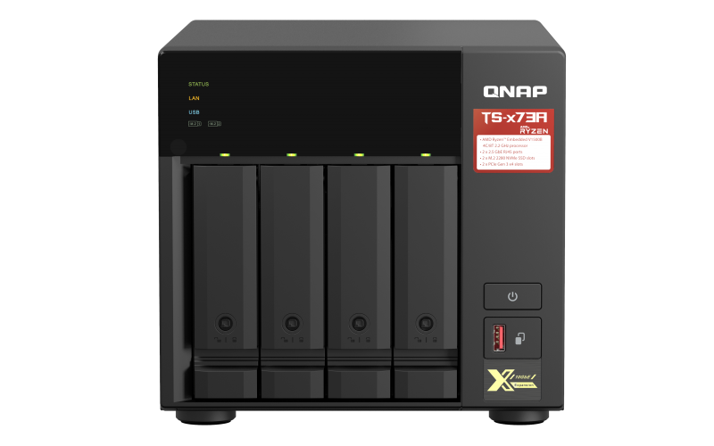 QNAP TS-473A-8G (Ryzen 2,2GHz / 8GB RAM / 4x SATA / 2x M.2 NVMe slot /