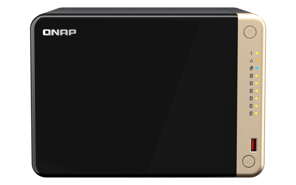 QNAP TS-664-8G (4core 2,9GHz, 8GB RAM, 6xSATA, 2x M.2 NVMe slot, 1xPCI