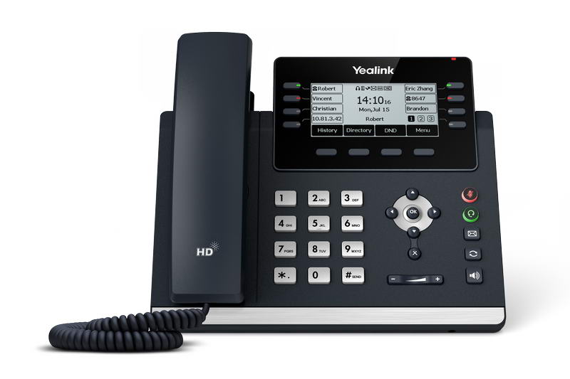 Yealink SIP-T43U SIP telefon, PoE, 3,7" 360x160 LCD, 21 prog.tl.,2xUSB