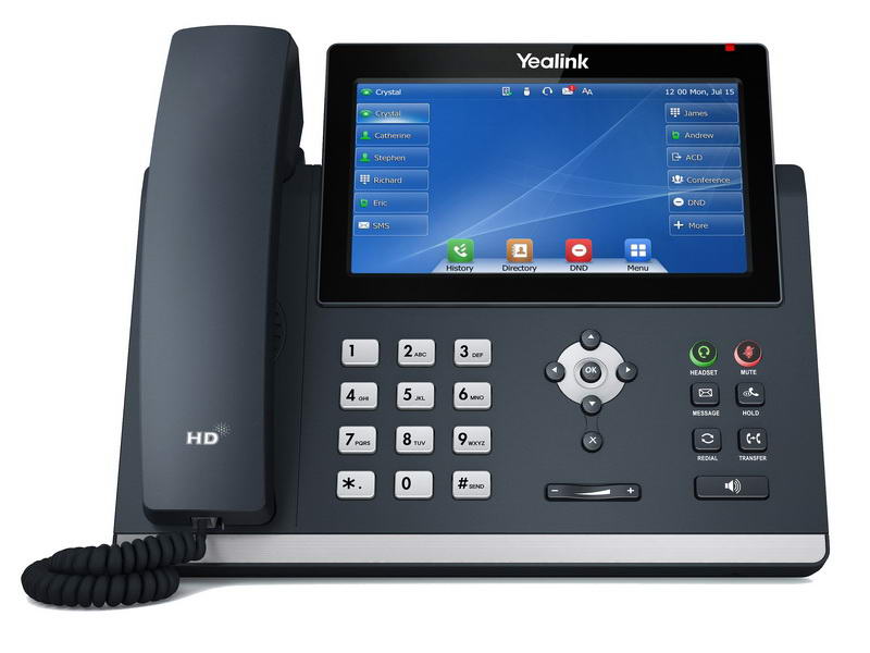Yealink SIP-T48U SIP telefon, PoE, 7" 800x480 LCD, 29 prog.tl.,2xUSB,