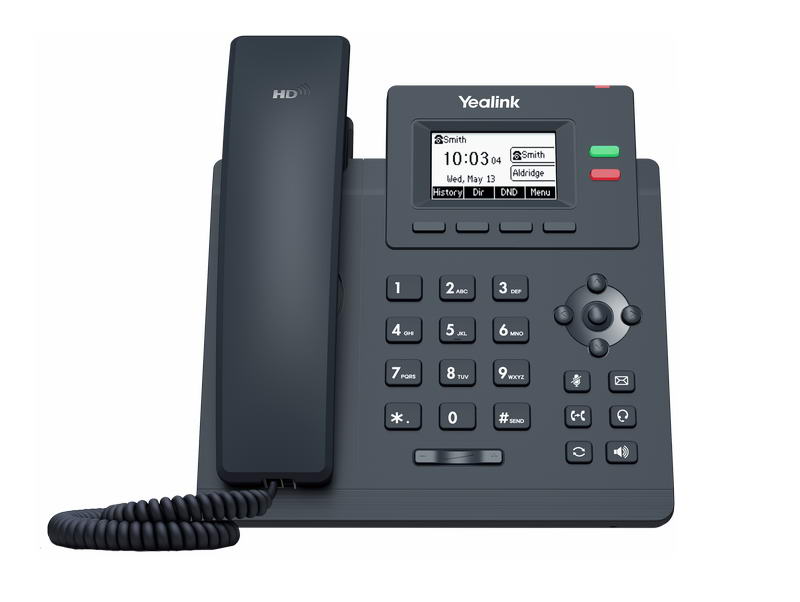 Yealink SIP-T31 SIP telefon, 2,3" 132x64 podsv. LCD, 2 x SIP úč., 100M