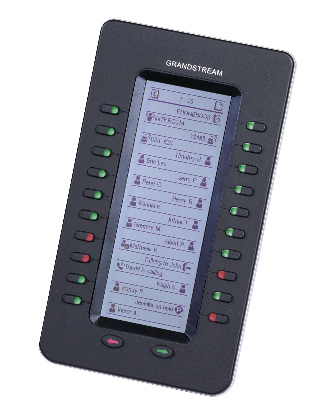 Grandstream GXP2200EXT, přídavný modul, LCD displej, 40 BLF tlačítek (