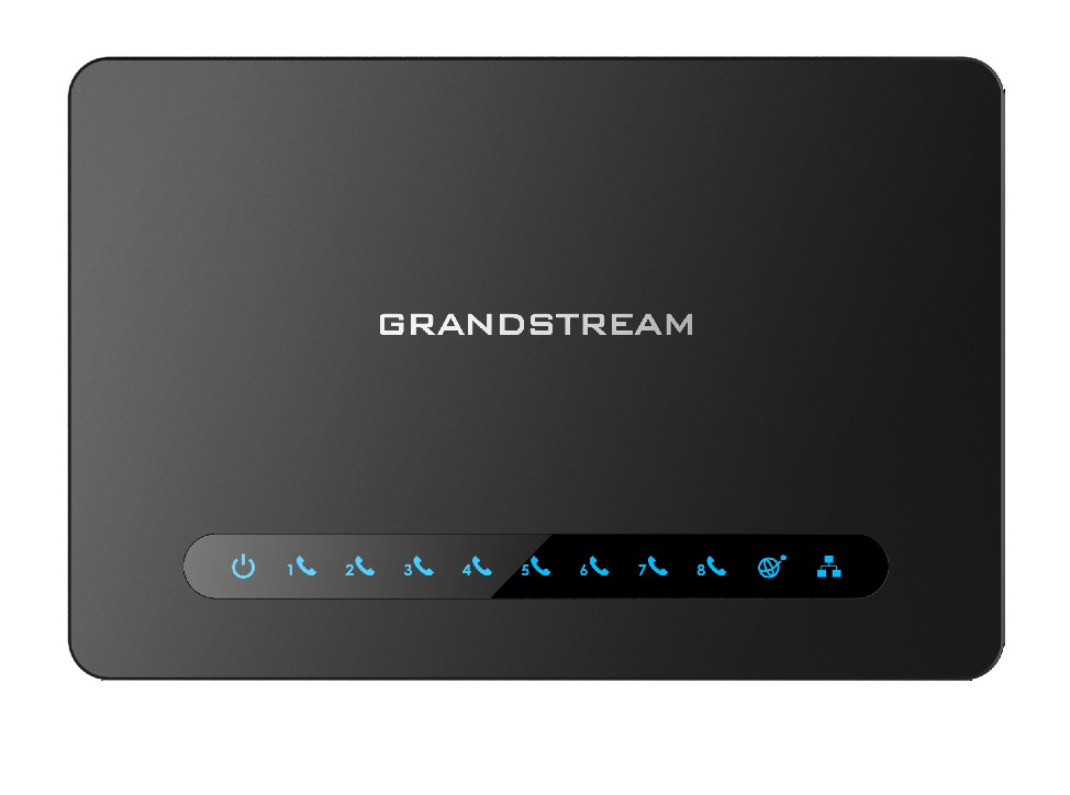 Grandstream HT818 (ATA), 8x FXS, 2 SIP profily, 1x Gbit LAN, NAT route