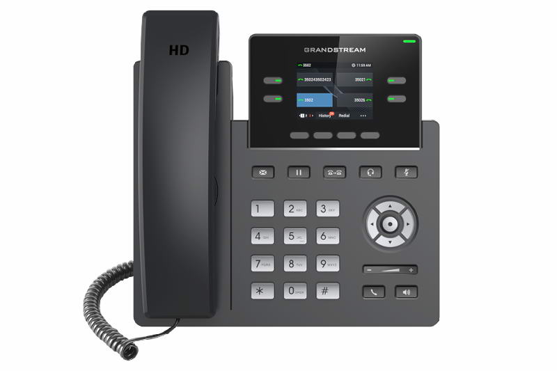 Grandstream GRP2612W SIP telefon, 2.4" TFT bar. displej, 2 SIP účty, 4