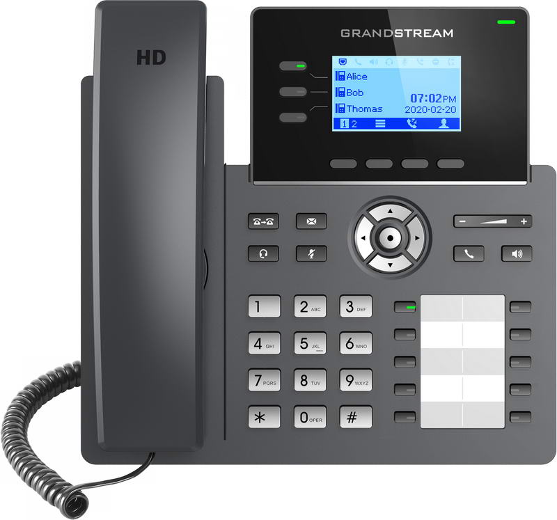 Grandstream GRP2604 SIP telefon, 2,48" LCD podsv. displej, 6 SIP účty,