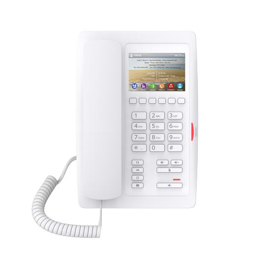 Fanvil H5 hotelový IP bílý telefon, 2SIP, 3,5" bar. displ., 6 progr. t