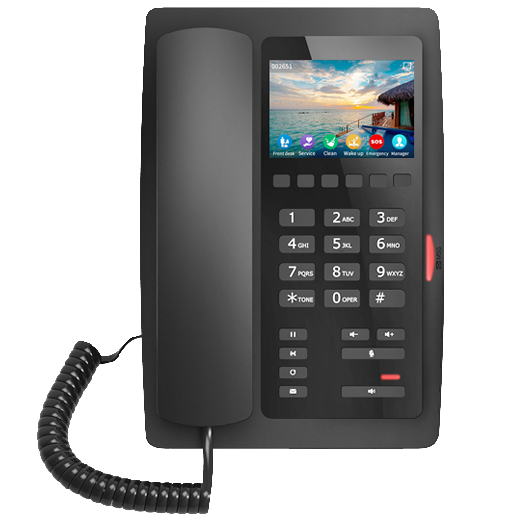 Fanvil H5W hotelový WiFi SIP telefon, 2SIP, 3,5" bar. displ., 6 progr.