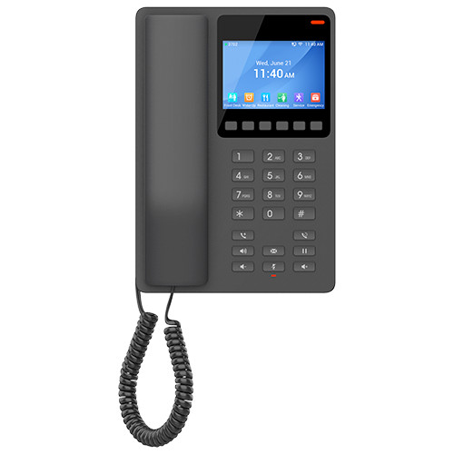 Grandstream GHP631 SIP hotelový telefon s displejem, černý