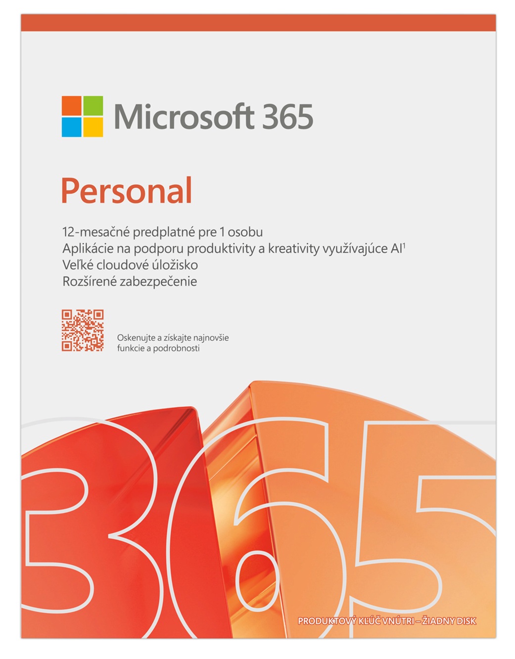 Microsoft 365 Personal FY25H2 Mac/Win, 1 rok, SK