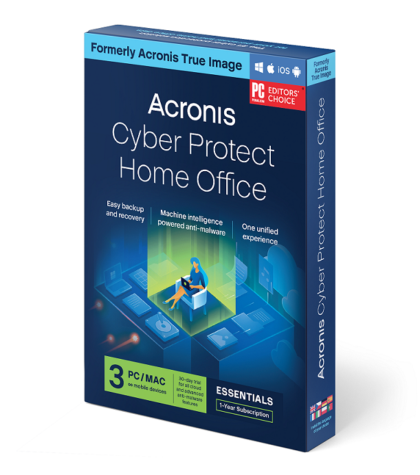 Acronis Cyber Protect Home Office Essentials Subscription 3 Computers