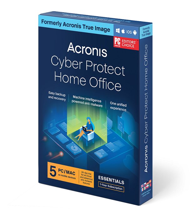 Acronis Cyber Protect Home Office Essentials Subscription 5 Computers