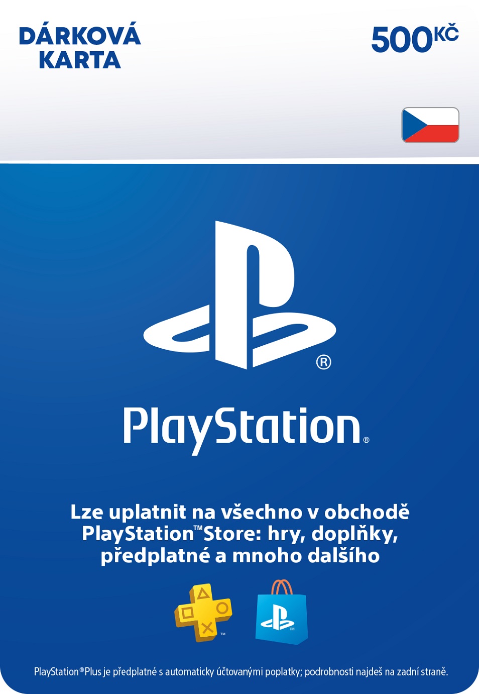 ESD CZ - PlayStation Store el. peněženka - 500 Kč