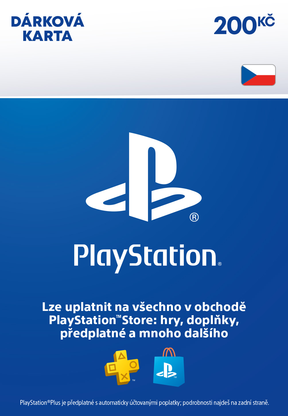 ESD CZ - PlayStation Store el. peňaženka - 200 Kč