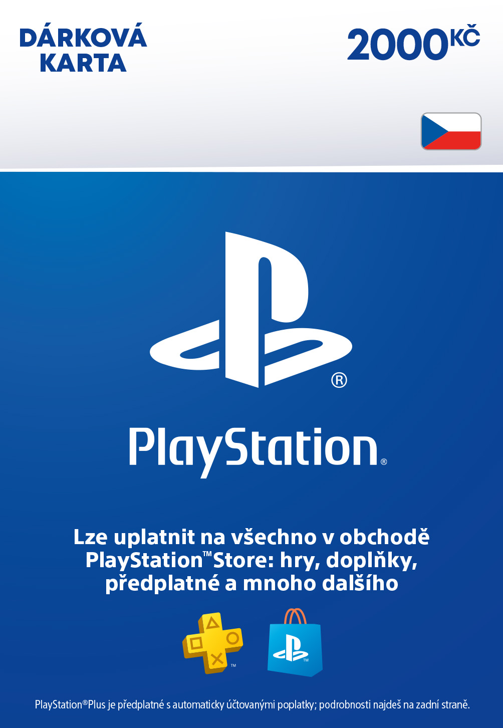 ESD CZ - PlayStation Store el. peňaženka - 2000 Kč