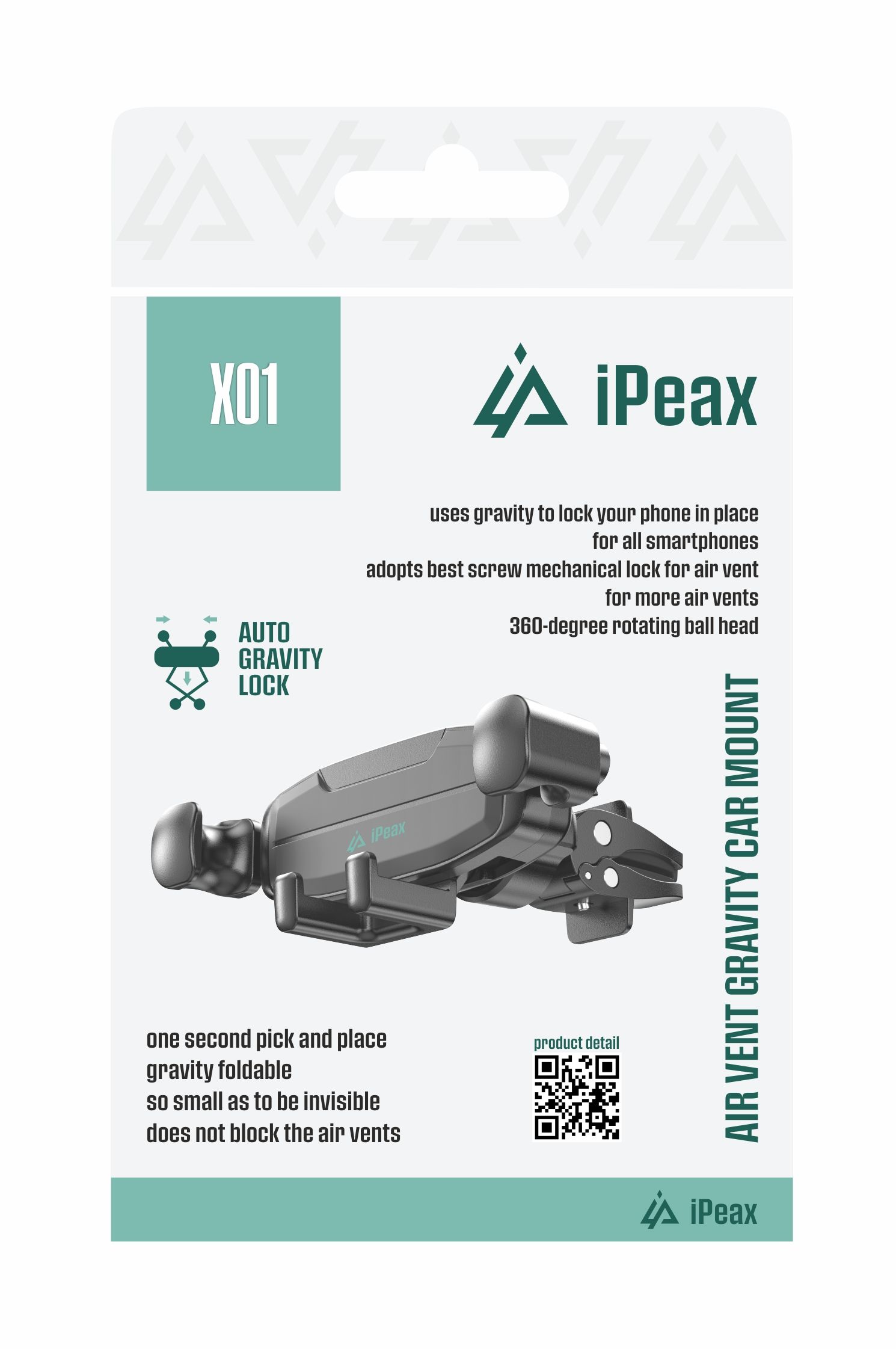 DRŽIAK DO AUTA X01 ČIERNY