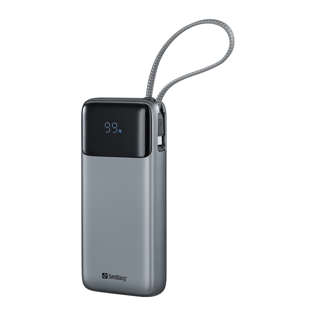 Sandberg All-in1 Powerbank 20000 mAh PD 67W, powerbanka s integrovaným