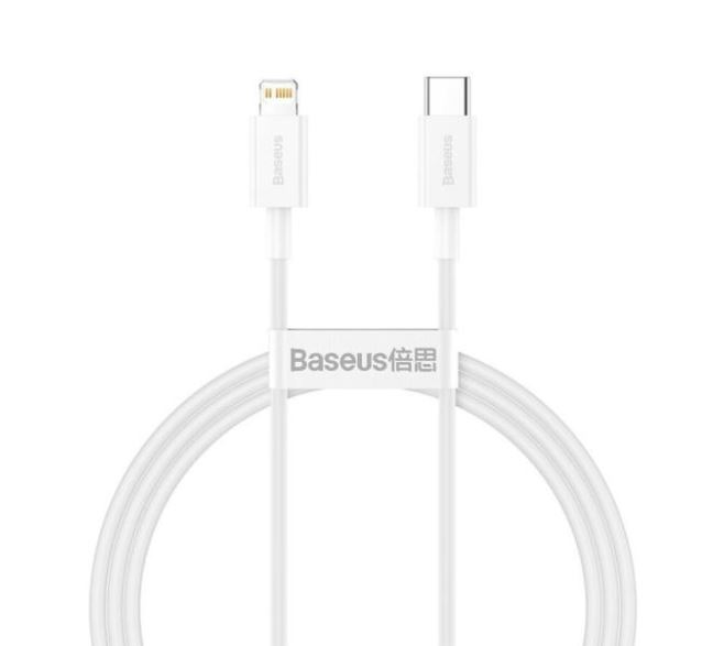 Baseus dátový kábel Superior USB-C/Lightning 1m 20W biely