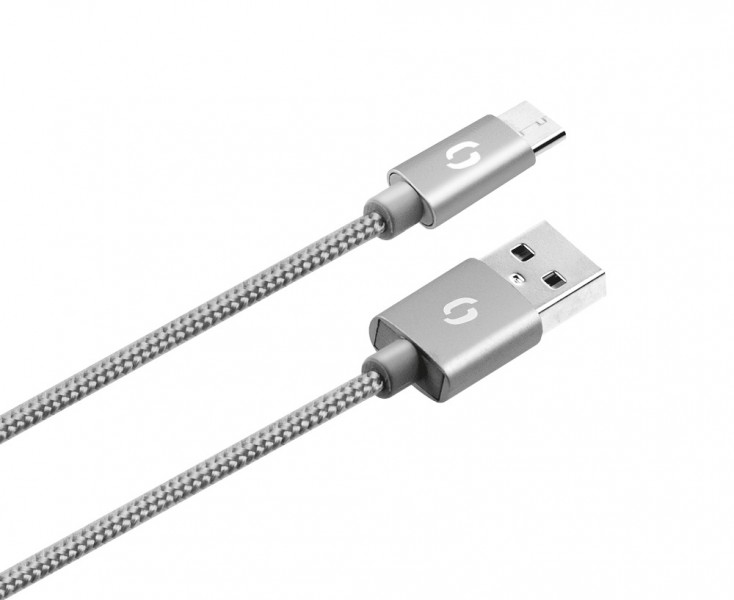 ALIGATOR PREMIUM Datový kabel 2A, Micro USB šedý
