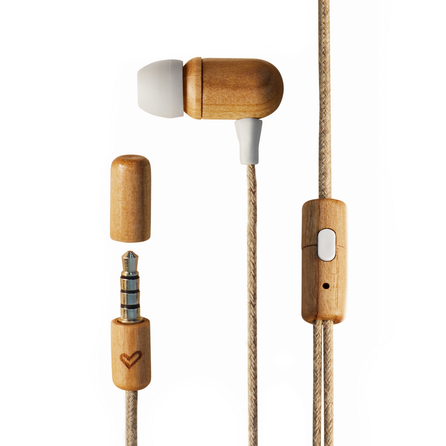 Energy Sistem EP Eco Cherry Wood, sluchátka do uší, 3,5 mm jack, mater