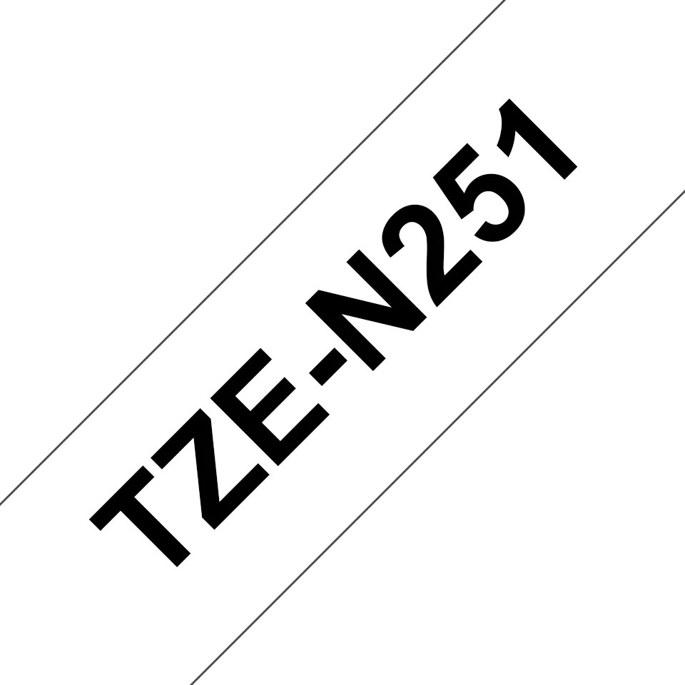 Brother TZE-N251, bílá/černá, 24mm