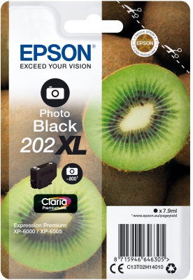 EPSON singlepack, Photo Black 202XL,Premium Ink,XL