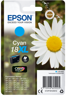 Epson Singlepack Cyan 18XL Claria Home Ink