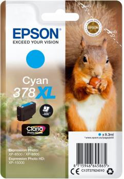 Epson Singlepack Cyan 378 XL Claria Photo HD Ink