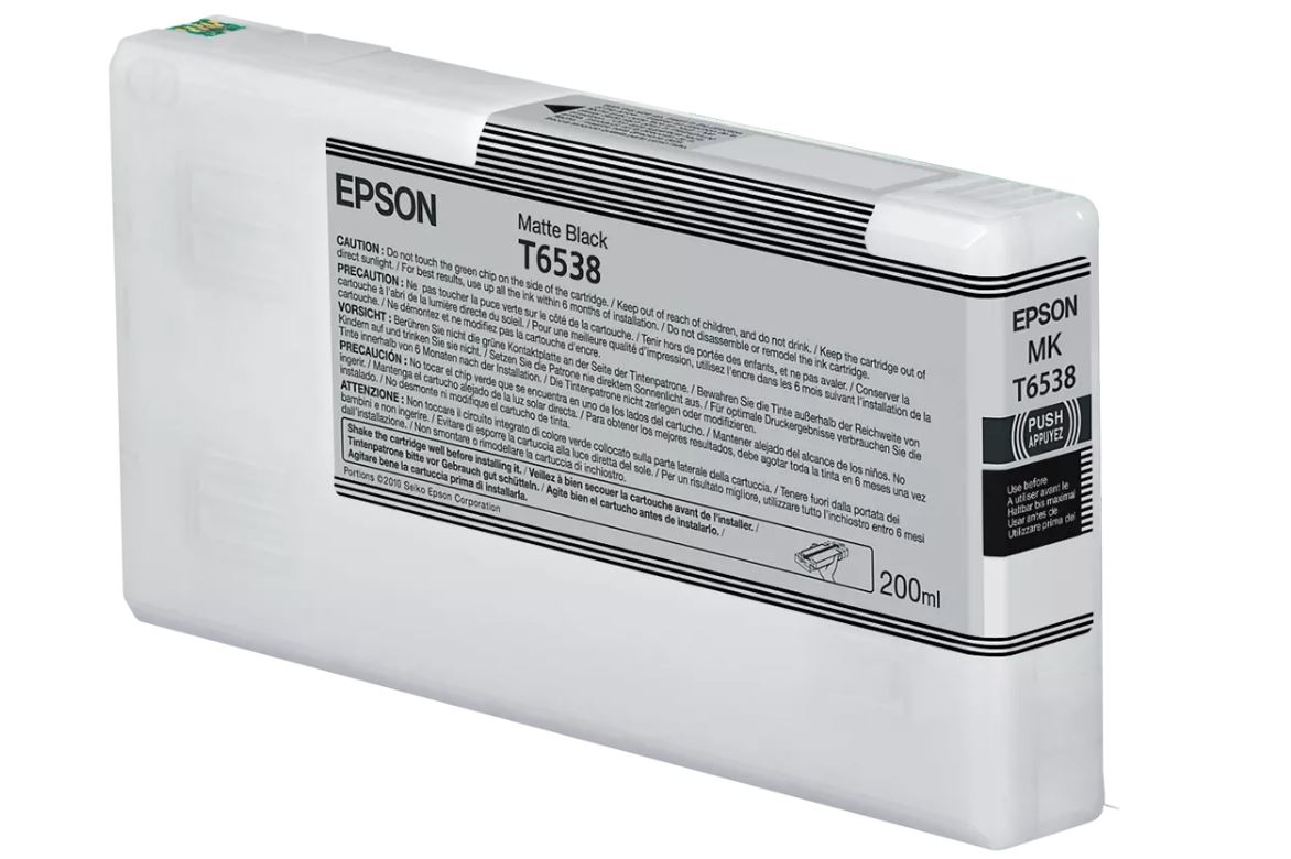 Epson T6538 Matte Black Ink Cartridge (200ml)