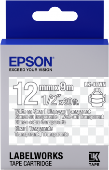 Epson Label Cartridge Transparent LK-4TWN Transparent White/transparen