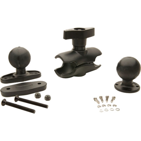 RAM MOUNT KIT, FLAT CLAMP BASE, SHORT ARM, 5 inches (128mm), BALL FOR