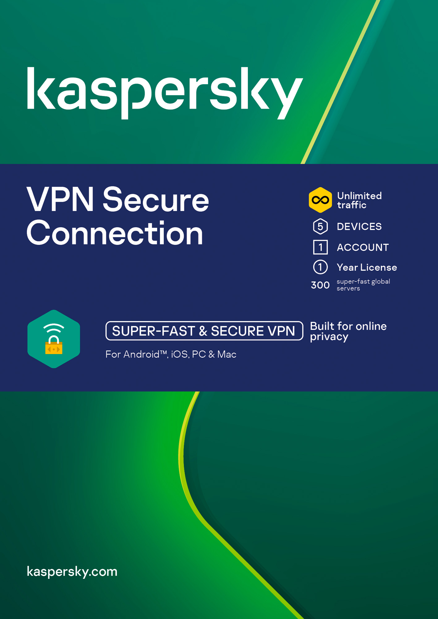ESD Kaspersky VPN Secure Connection 5x 1 užívateľ 1 rok