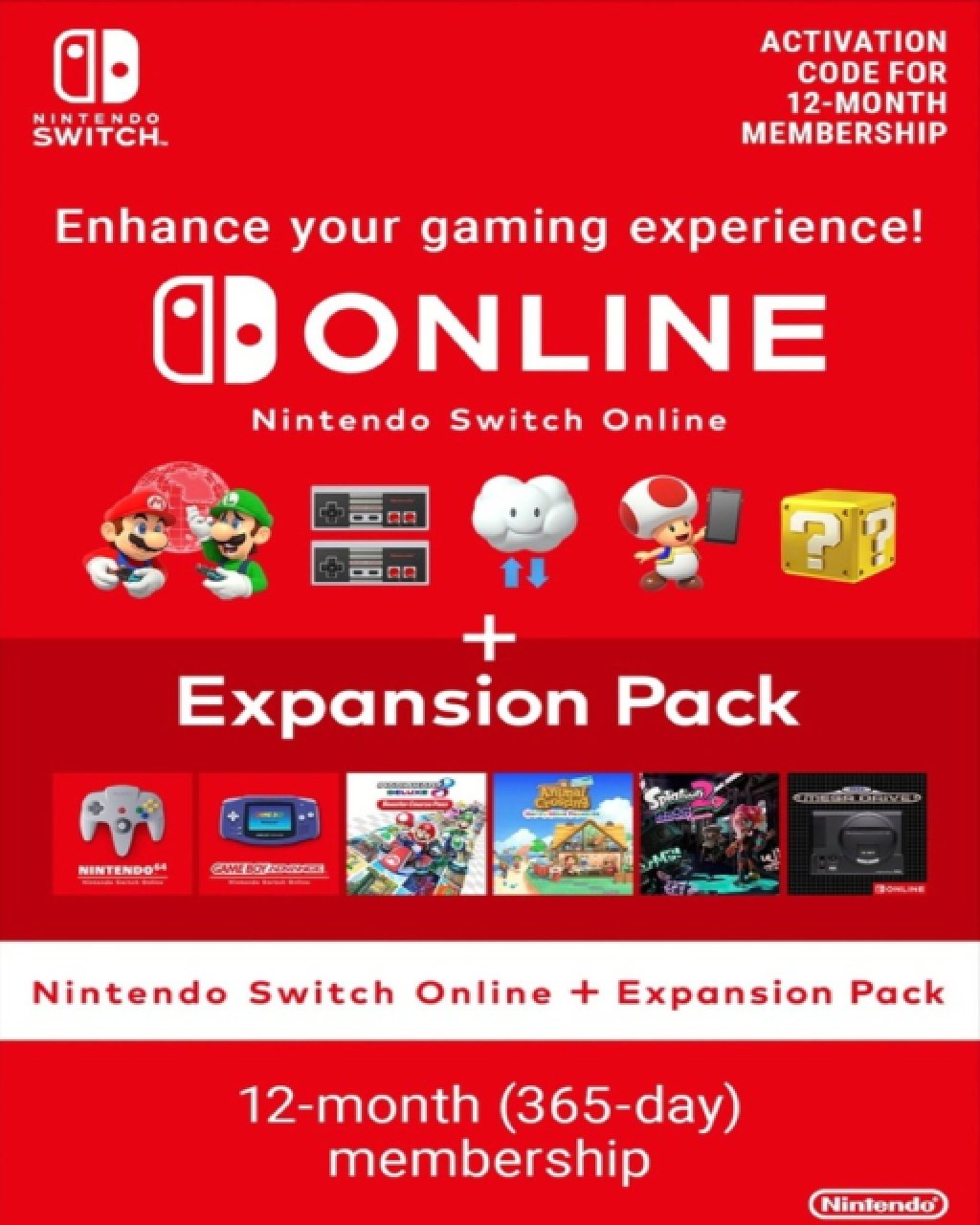 ESD Nintendo Switch Online 365 Dní Individual Memb